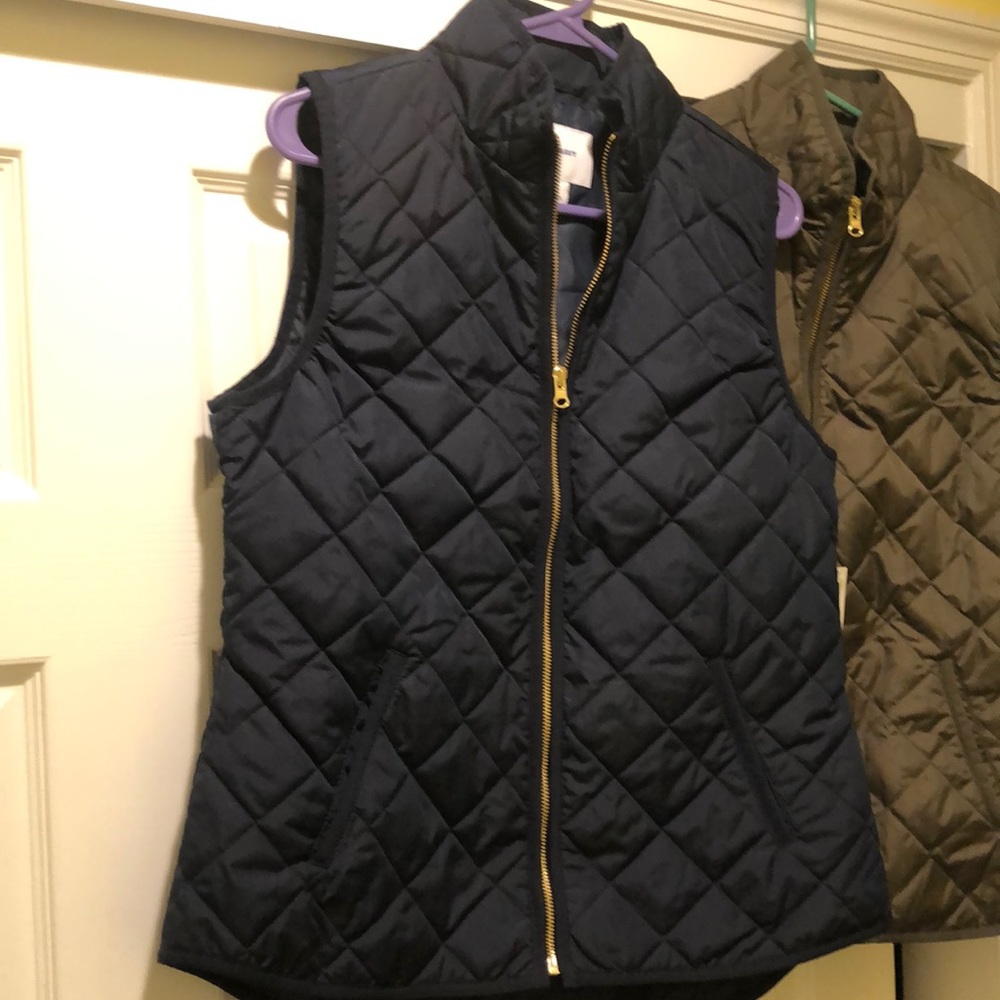 Set of two old navy quilted vests. One new with tags.
